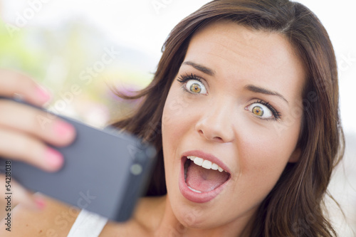 Shocked Young Adult Female ...