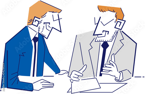 ビジネスシーン　打ち合わせ