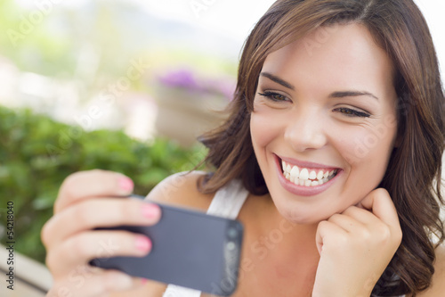 Pretty Adult Female Texting...