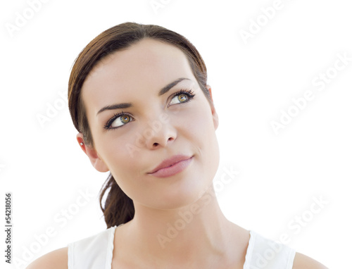 Pensive Young Adult Woman L...