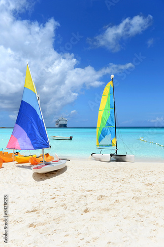 Boats for Rent on Caribbean Beach