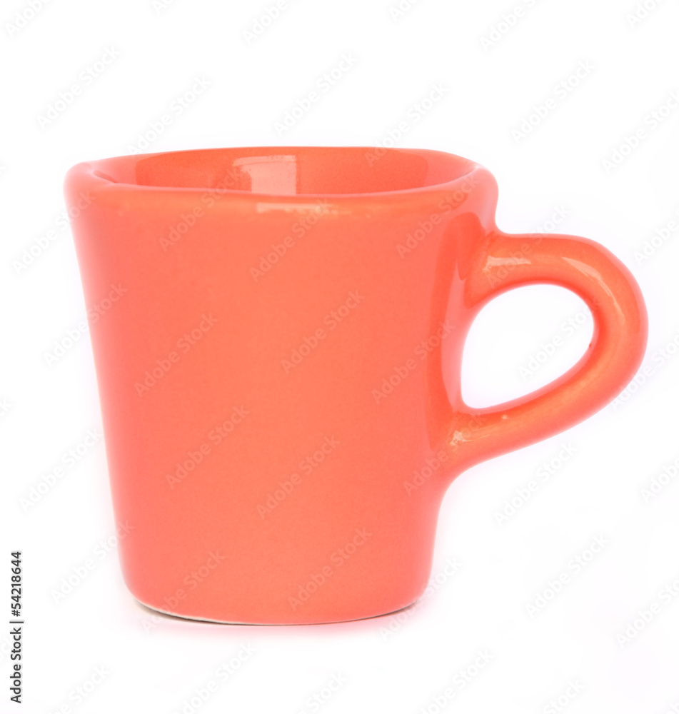 orange mug or cup isolated on white background orange mug or cup isolated on white background