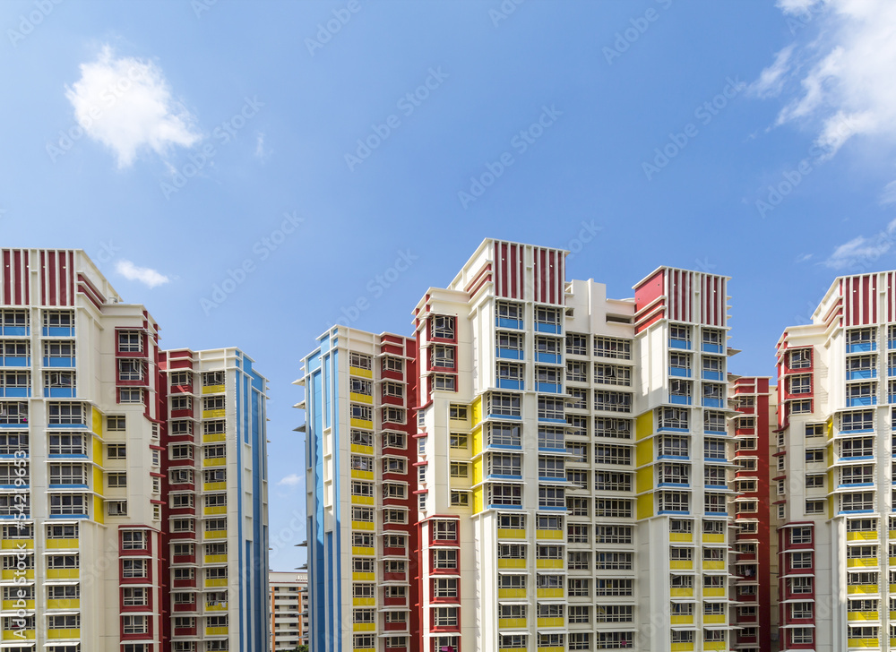 Fototapeta premium colorful residential apartments