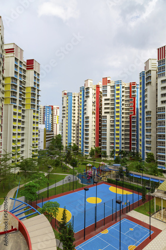 colorful neighborhood estate