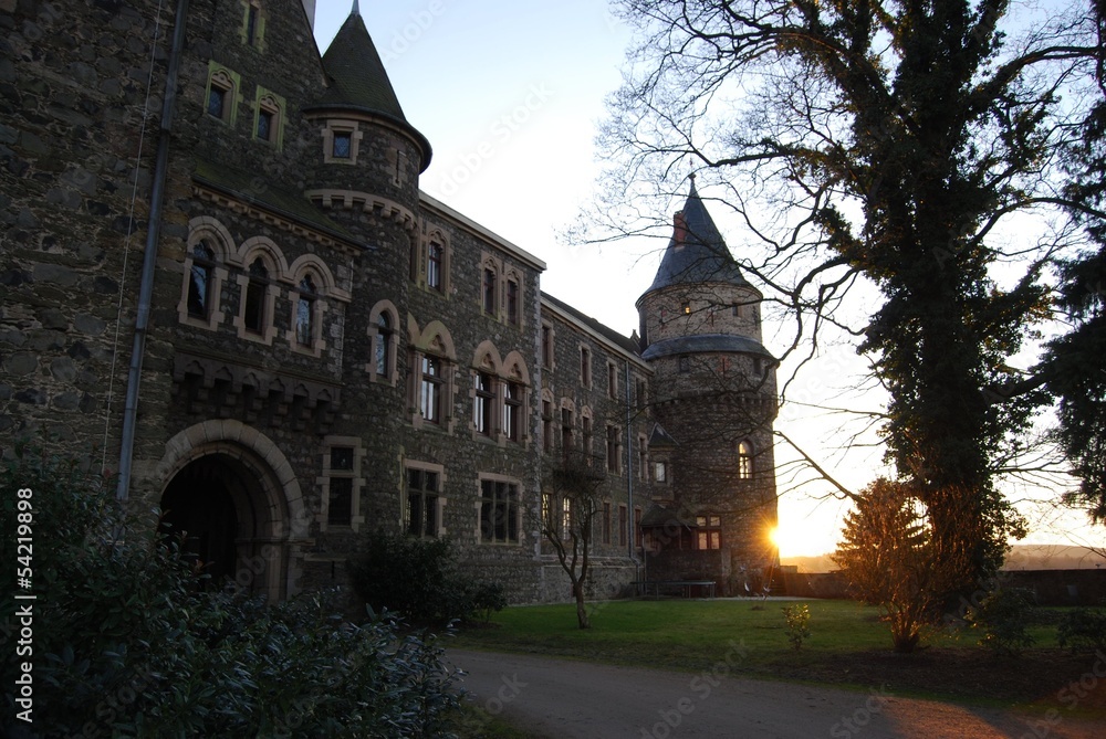 Sonnenuntergang im Schloss