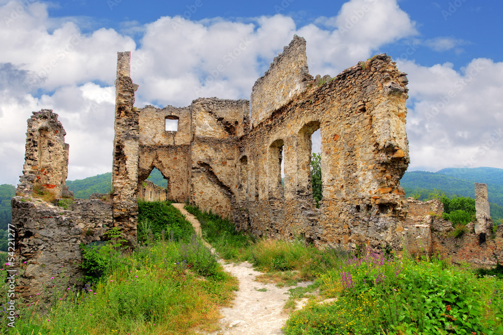 Ruin of castle - Povazsky hrad,  Slovakia