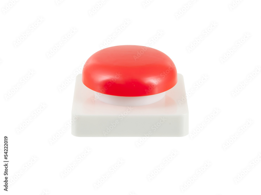 Red button control isolated Red button control isolated