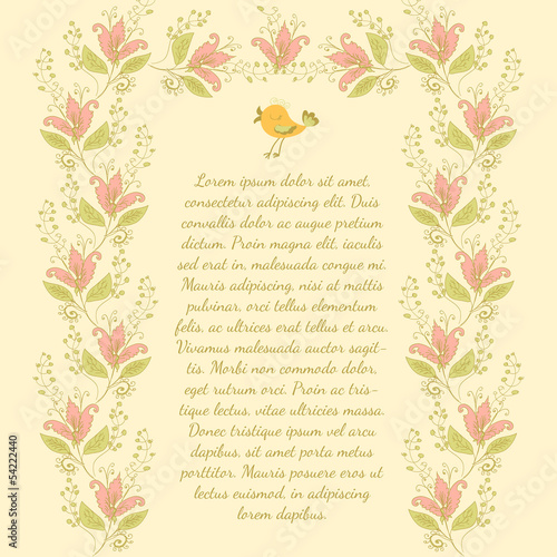 Banner with flowers