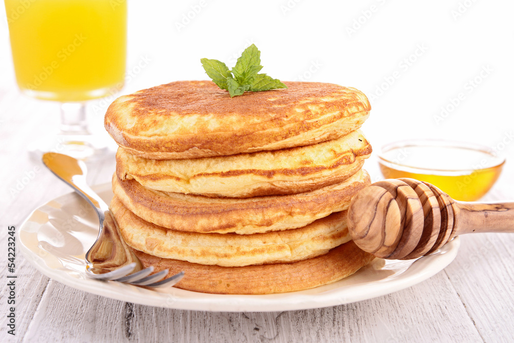 pancakes with honey pancakes with honey