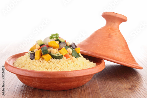 tajine with vegetarian couscous