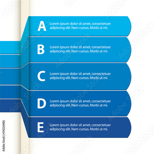 Blue paper infographic