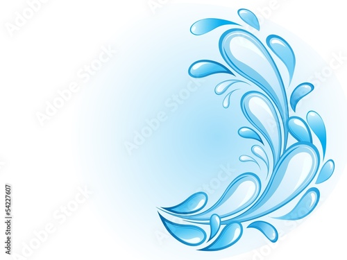 Water Label vector isolated