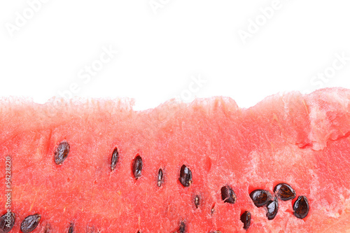 Slice of watermelon. Close up. Half background.