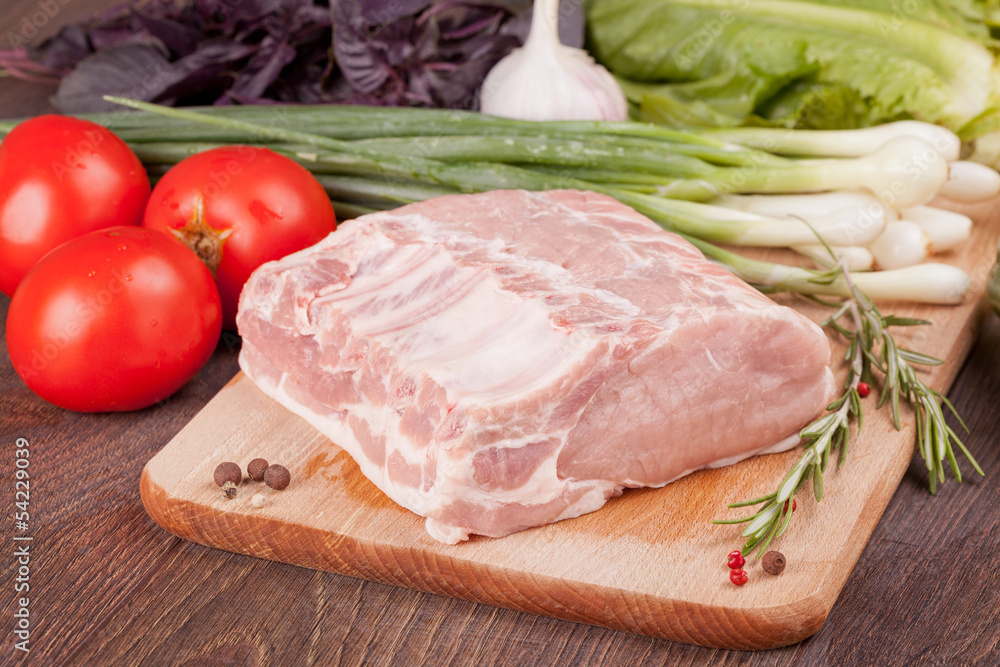 raw meat for cooking and  barbecue