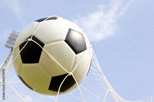 Soccer ball in the goal © hin255