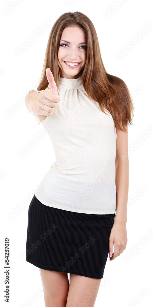Young business woman isolated on white Young business woman isolated on white