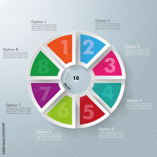 8 Circle Colorful Pieces