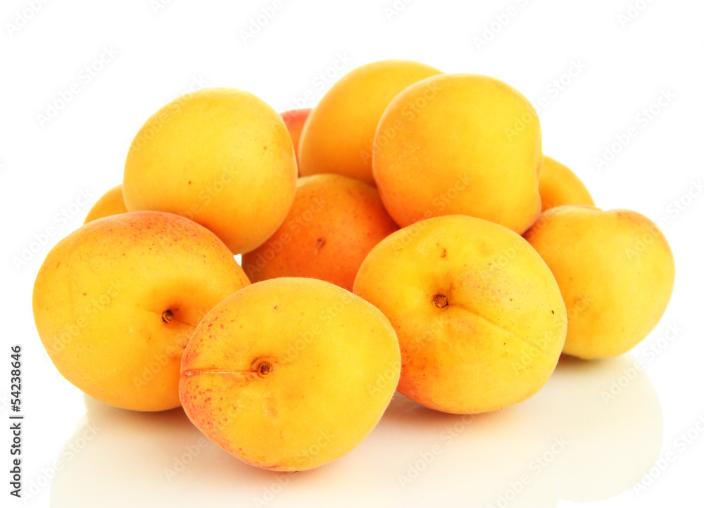 Fresh natural apricot isolated on white Fresh natural apricot isolated on white