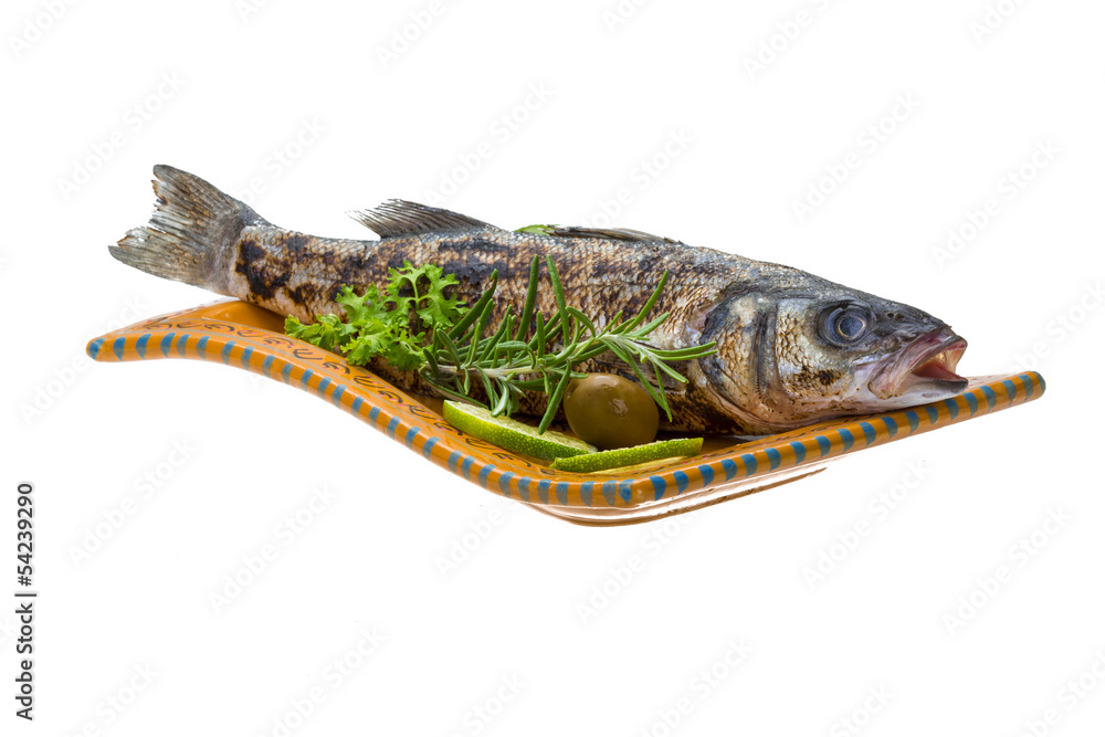 Roasted seabass