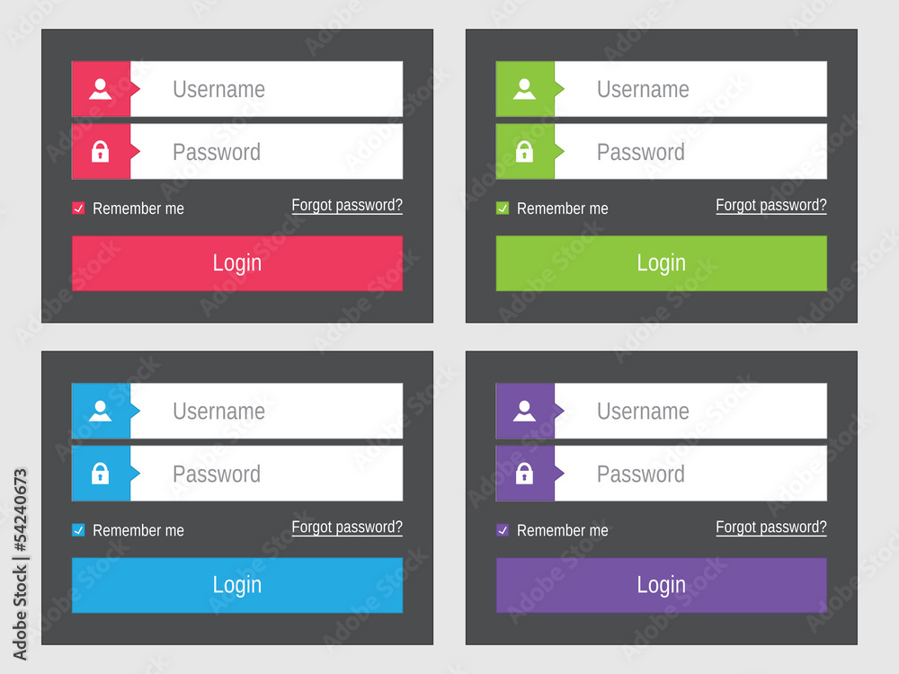 Flat Login Form Flat Login Form