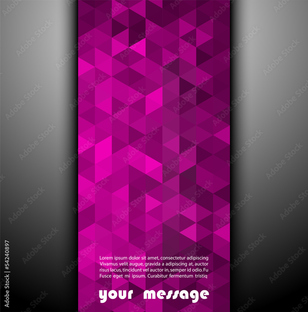 Fototapeta premium Abstract template background with triangle shapes