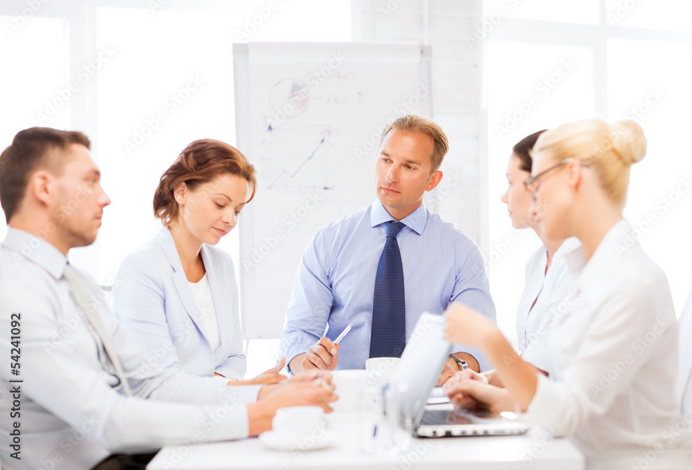 business team having meeting in office business team having meeting in office