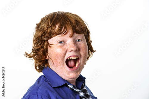 Freckled red-hair boy