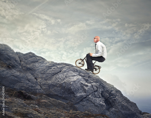 pedaling uphill photo