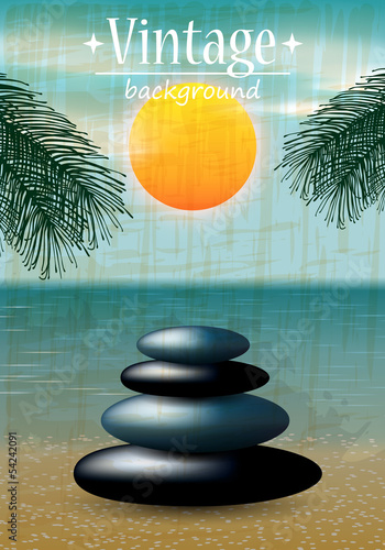 Retro beach illustration