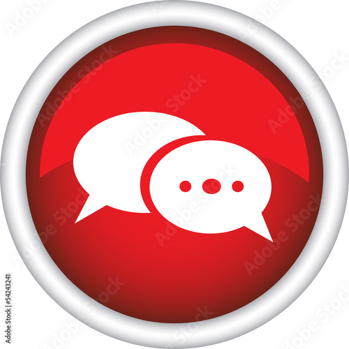 Красный значок с изображением sms