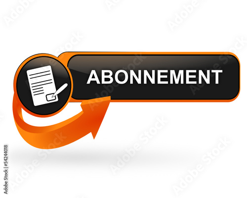 abonnement sur bouton web design orange