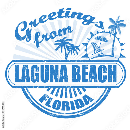 Greetings from Laguna Beach stamp