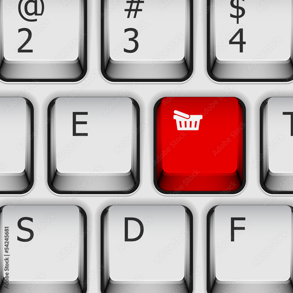 Computer Keyboard with Shopping Key Computer Keyboard with Shopping Key