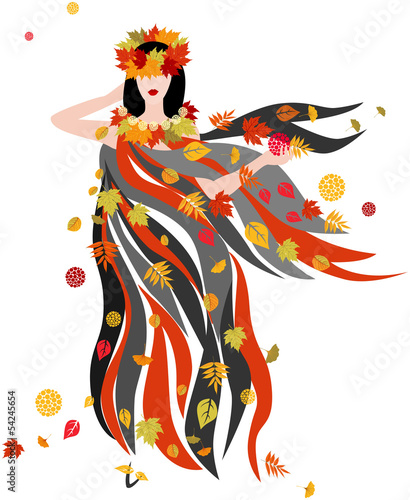 The woman of Autumn season