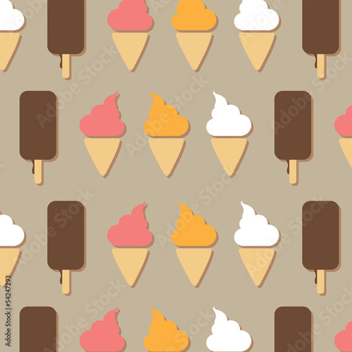 Ice cream background, vector