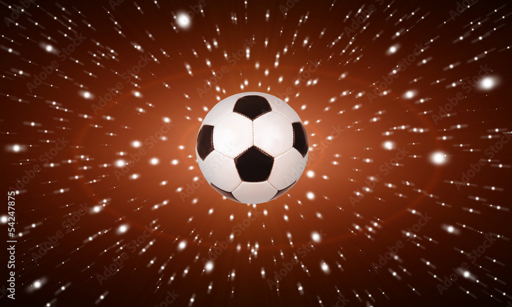 Naklejka premium soccer ball with the stars