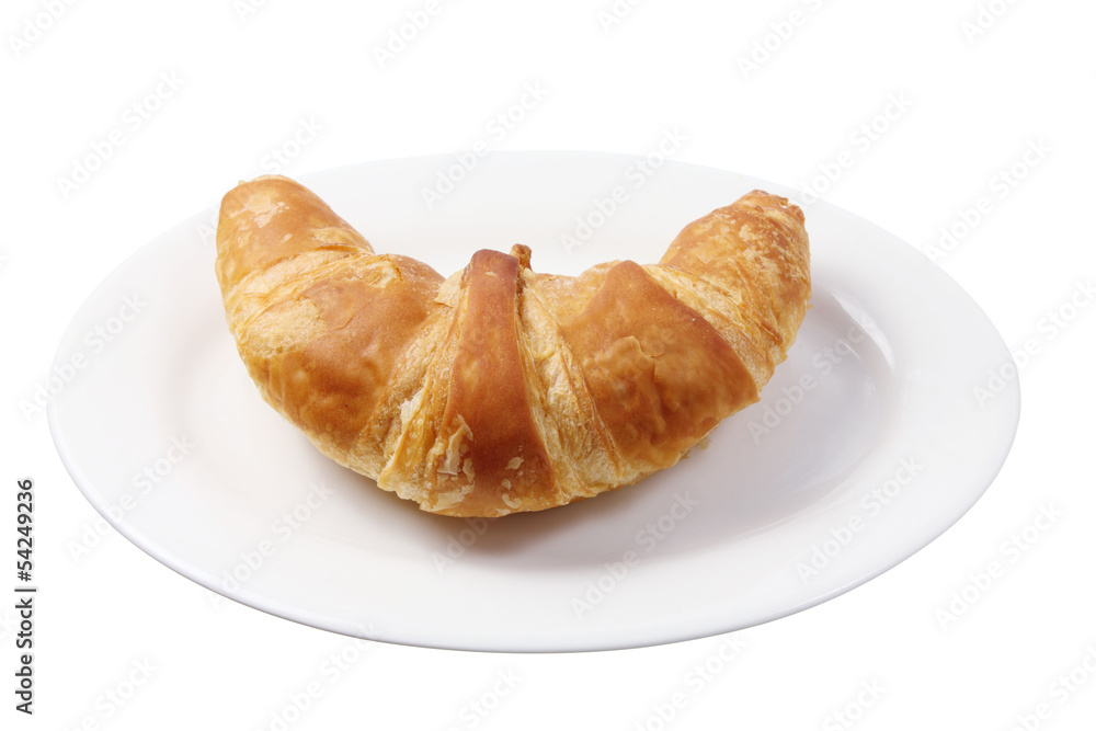 Croissant on White Background