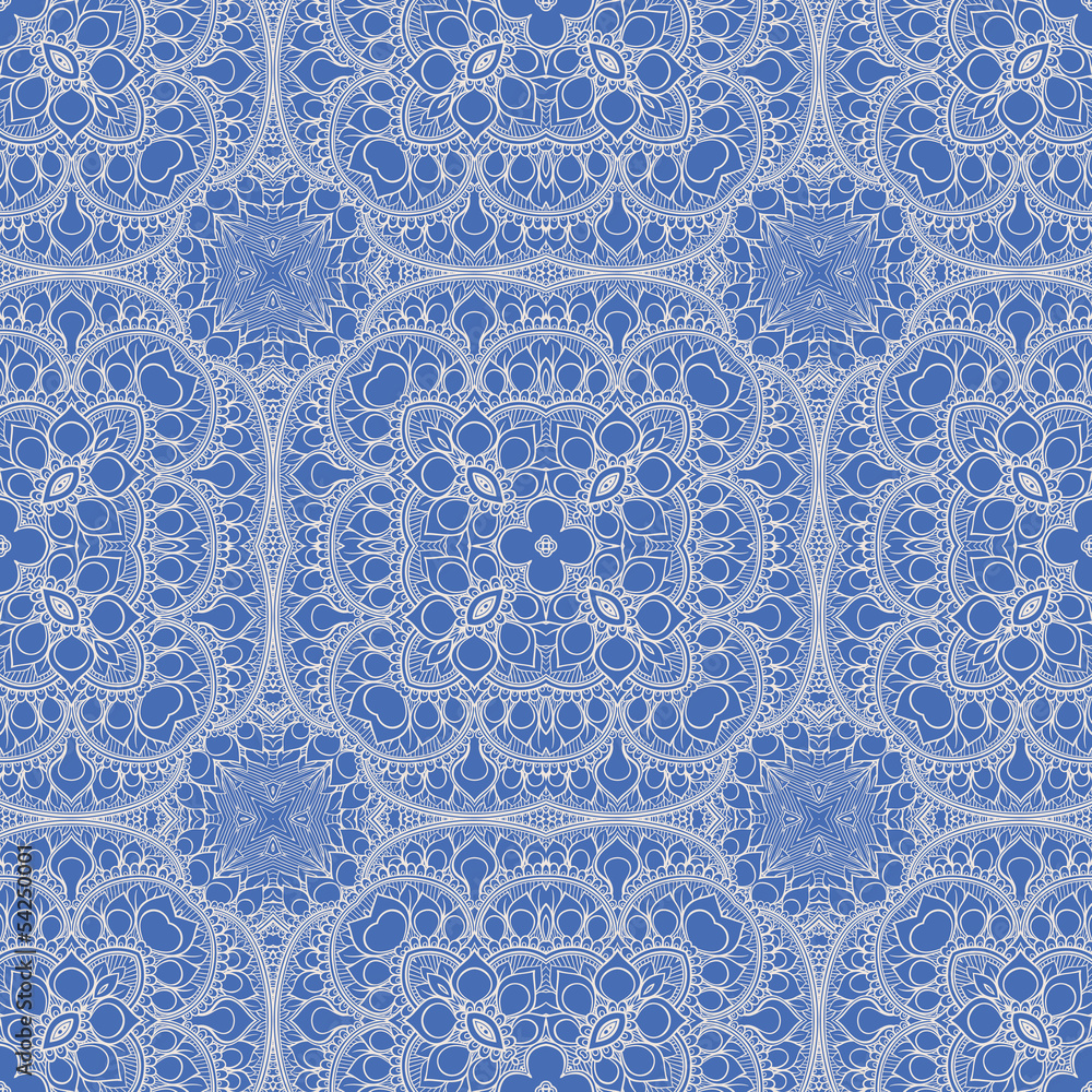 blue leaf pattern