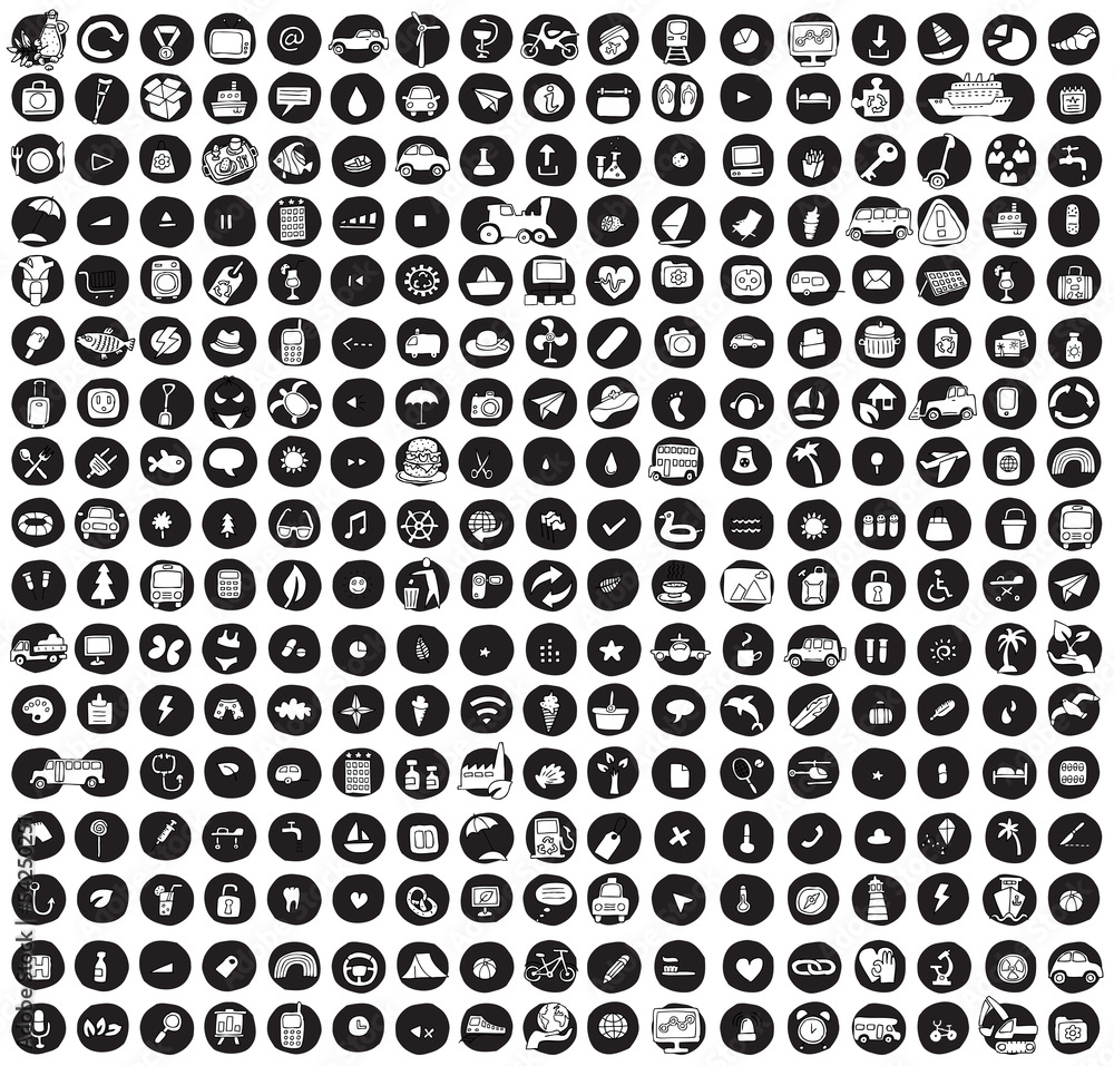 XXL Collection of 289 doodled icons for every occasion No.4