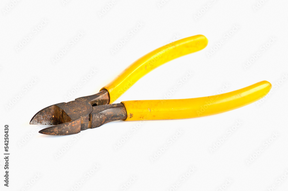 Obraz premium old Pliers on white background