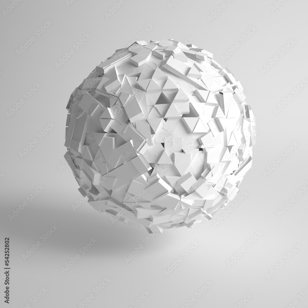 Fototapeta premium Abstract White 3d Sphere / Globe 