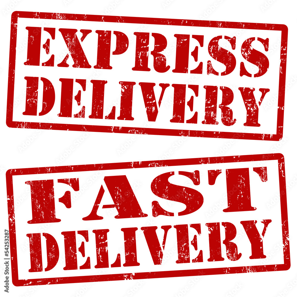 Express delivery and fast delivery stamps Express delivery and fast delivery stamps