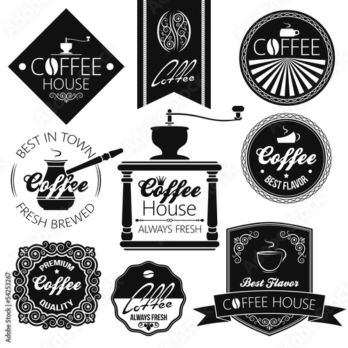 coffee set labels