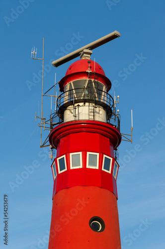 Detail of red lighthouse