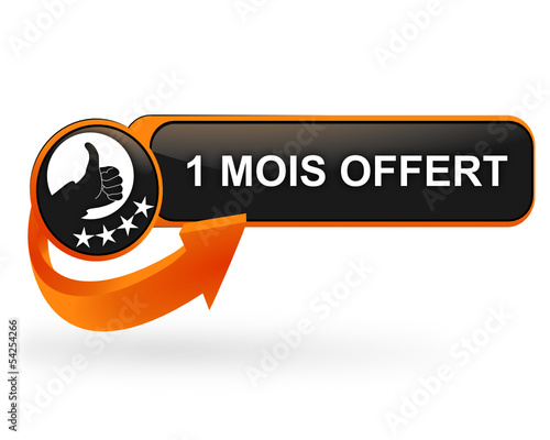 1 mois offert sur bouton web design orange