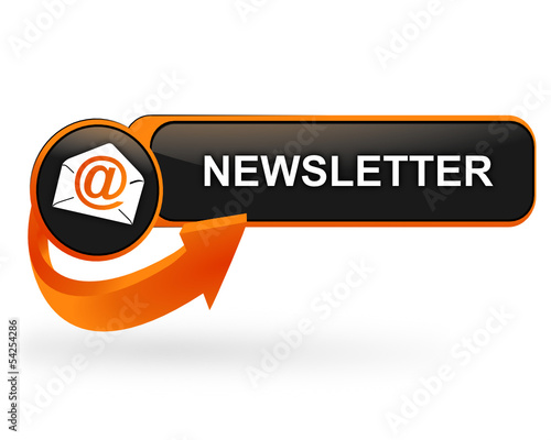newsletter sur bouton web design orange