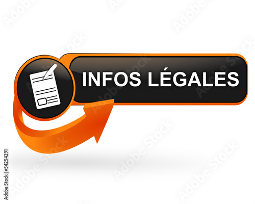 infos légales sur bouton web design orange