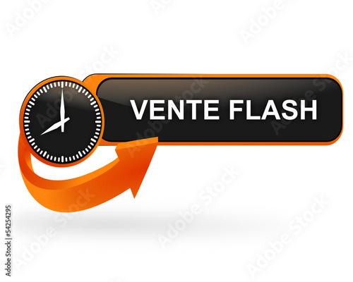 vente flash sur bouton web design orange
