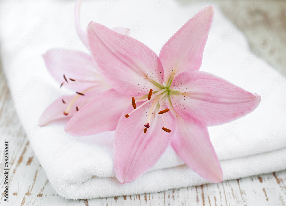 Spa Towel with flower Spa Towel with flower