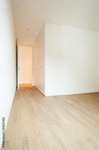 interior new house, empty room with door